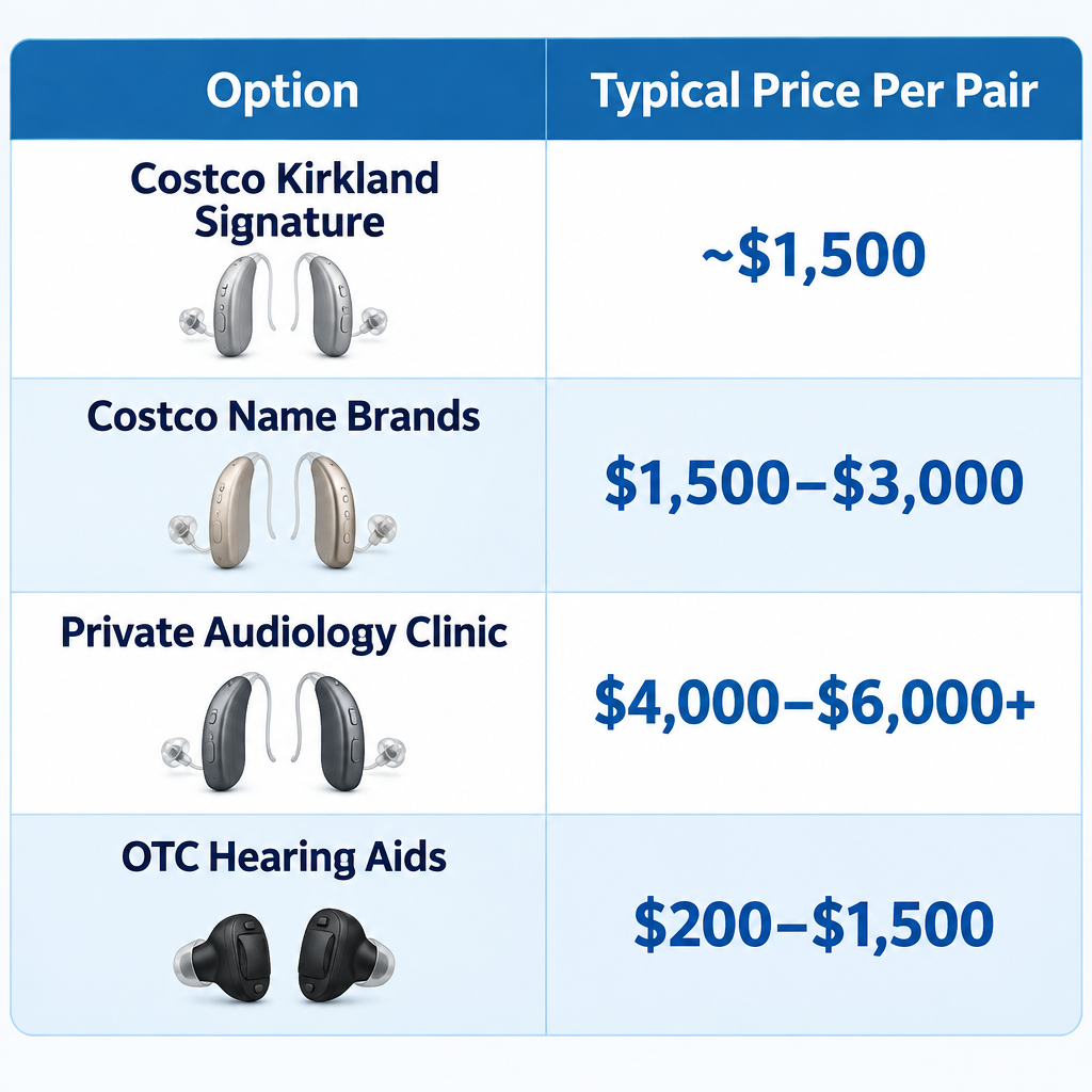 Costco vs. Clinic Hearing Aid Price Comparison