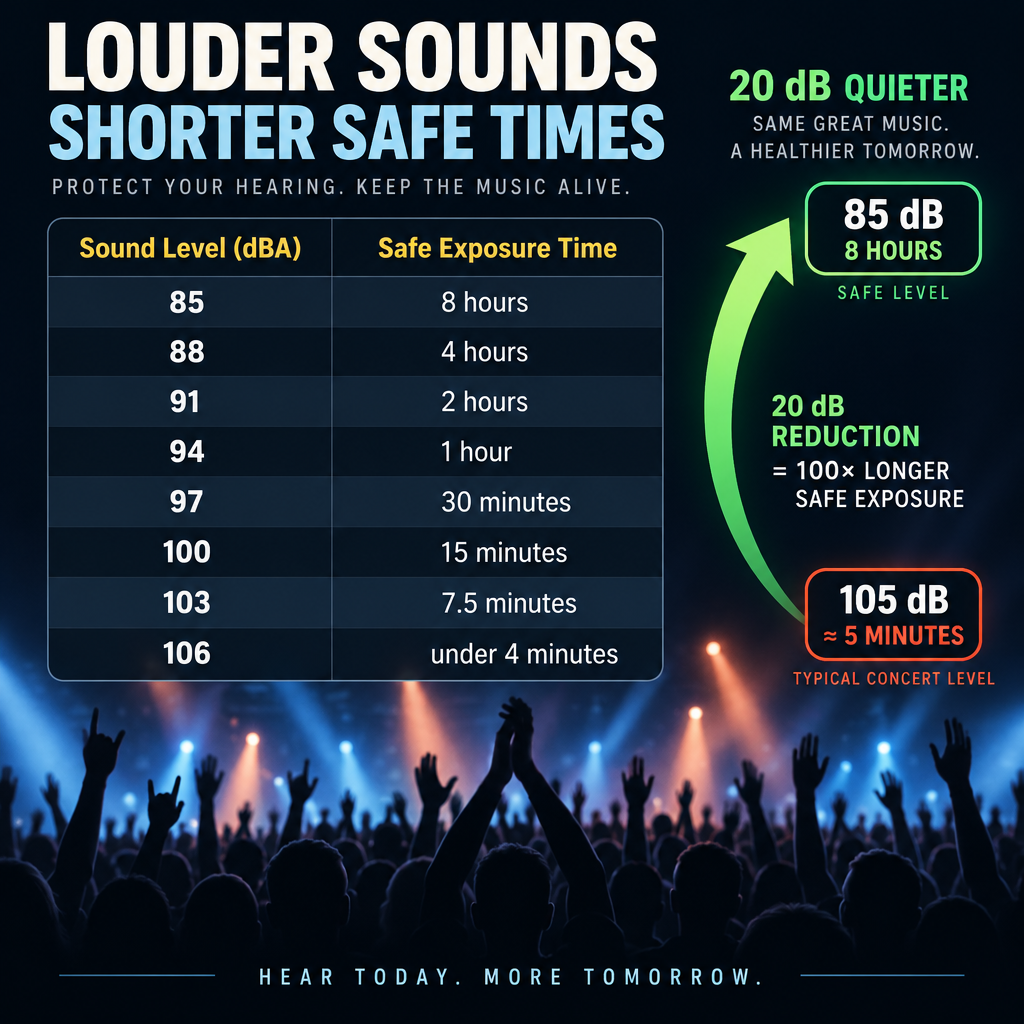 Concert Safe Exposure Time Table