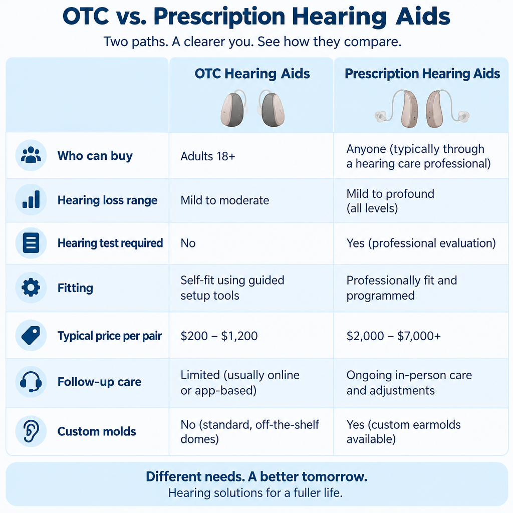 OTC vs Prescription Comparison Table