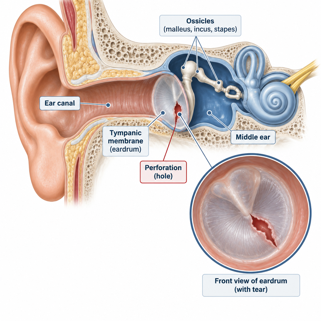 Eardrum Anatomy Cross-Section