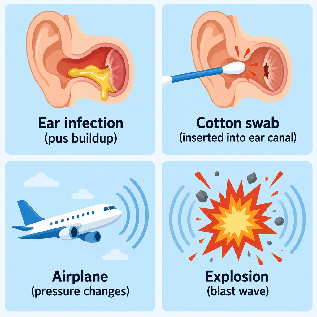 Common Causes of Eardrum Perforation
